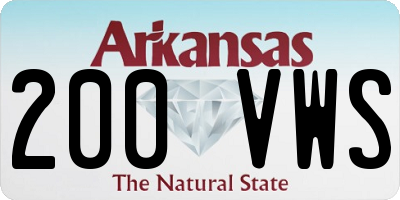 AR license plate 200VWS