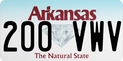AR license plate 200VWV