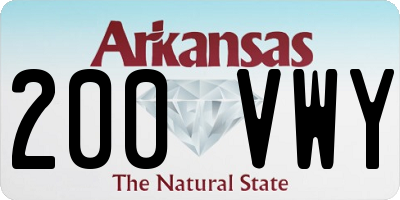 AR license plate 200VWY