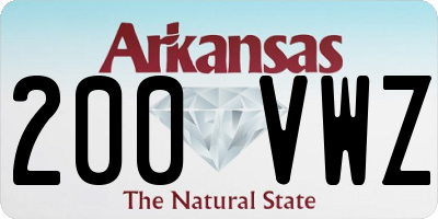 AR license plate 200VWZ