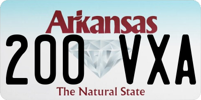 AR license plate 200VXA