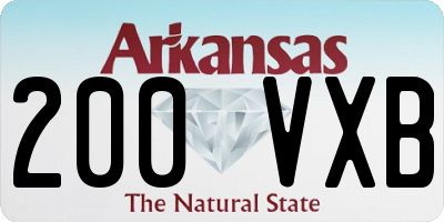 AR license plate 200VXB