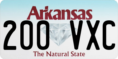 AR license plate 200VXC