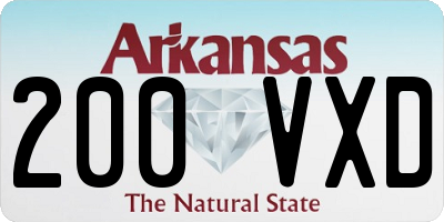 AR license plate 200VXD