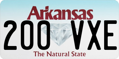 AR license plate 200VXE