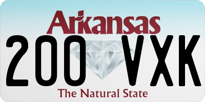 AR license plate 200VXK