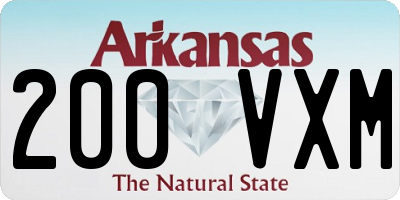 AR license plate 200VXM