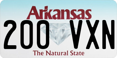 AR license plate 200VXN