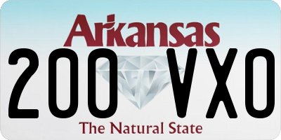 AR license plate 200VXO