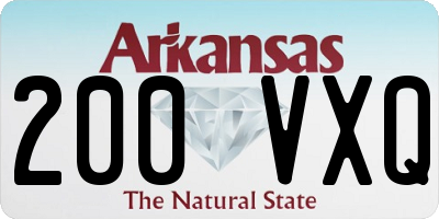 AR license plate 200VXQ