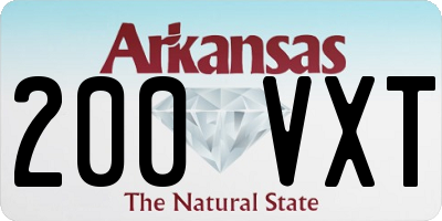 AR license plate 200VXT