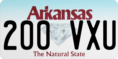 AR license plate 200VXU