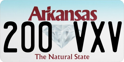 AR license plate 200VXV
