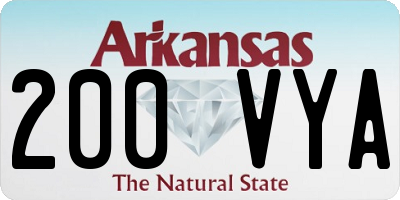 AR license plate 200VYA