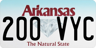 AR license plate 200VYC