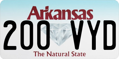 AR license plate 200VYD