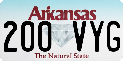 AR license plate 200VYG