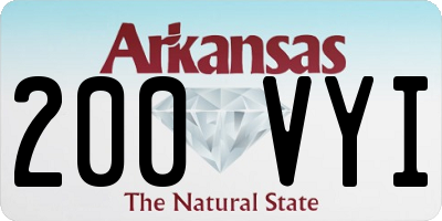 AR license plate 200VYI