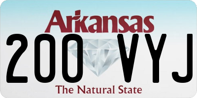 AR license plate 200VYJ