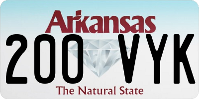 AR license plate 200VYK