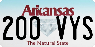 AR license plate 200VYS
