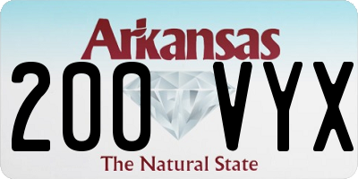AR license plate 200VYX