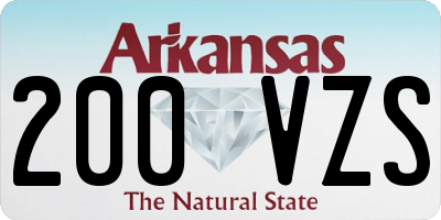 AR license plate 200VZS