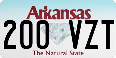 AR license plate 200VZT