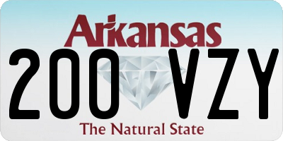 AR license plate 200VZY