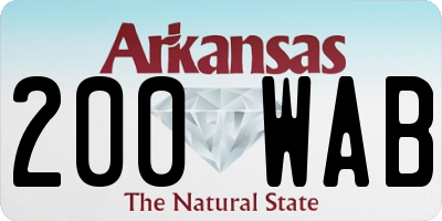 AR license plate 200WAB