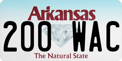 AR license plate 200WAC