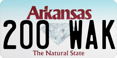 AR license plate 200WAK