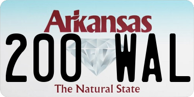 AR license plate 200WAL
