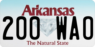 AR license plate 200WAO
