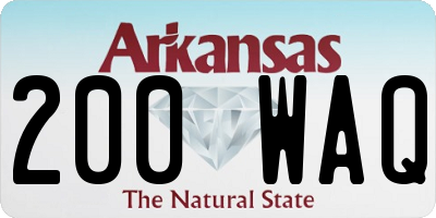 AR license plate 200WAQ