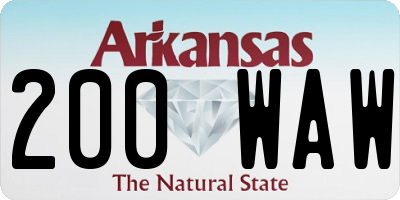 AR license plate 200WAW