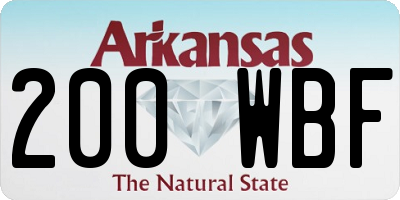 AR license plate 200WBF