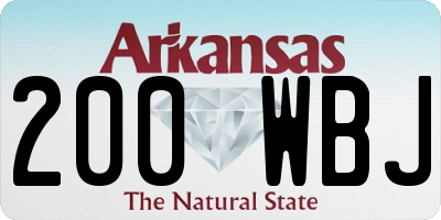 AR license plate 200WBJ