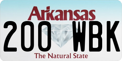 AR license plate 200WBK