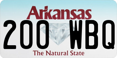AR license plate 200WBQ