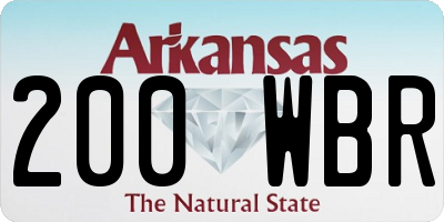 AR license plate 200WBR