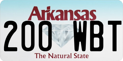 AR license plate 200WBT