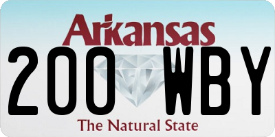 AR license plate 200WBY