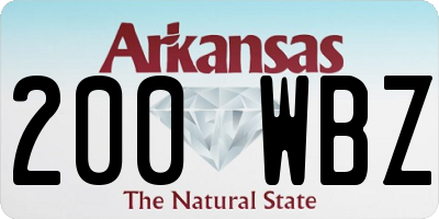 AR license plate 200WBZ