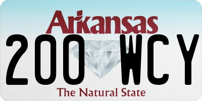 AR license plate 200WCY
