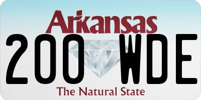 AR license plate 200WDE