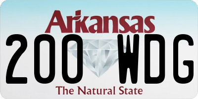 AR license plate 200WDG