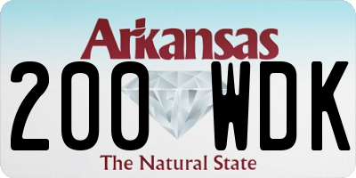 AR license plate 200WDK