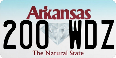 AR license plate 200WDZ