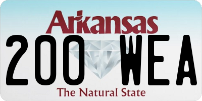 AR license plate 200WEA